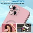 thumbnail image 2 of Magnetic Case for iPhone 14 Plus Phone Case for Women, [Adaptation with Magsafe] Matte Luxury Soft Metallic Luster Design for iPhone 14 Plus 6.7'' with Camera Protector-Pink, 2 of 12