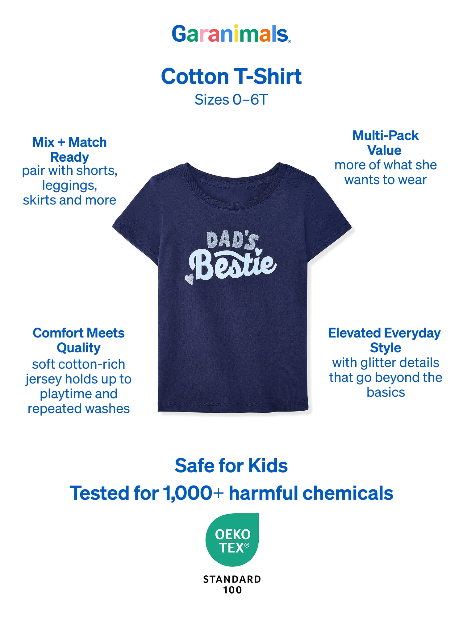 Garanimals Baby & Toddler Girl Shirts Single & 3-Pack Sizes Tee 0-6T