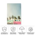 thumbnail image 3 of Design Fabrikken 'Surf Bus Pink Fabrikken' Outdoor All-Weather Wall Decor, 3 of 3