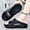 black, variant on Wear-resistant Men’s Outdoor Sport Slippers, simple summer lightweight slides, water-repellent exterior, anti-slip stable base, practical comfy shoes for camping, shower and urban daily life.