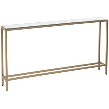 Barzo Narrow Metal Console Table High, 18 Inch Deep Console Tablet