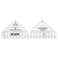 thumbnail image 1 of Creative Ruler 90 Degree Double Strip Ruler Non-Slip Quarter Square Triangle Cutting Guide For Sewing, 1 of 14