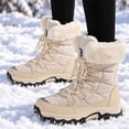 thumbnail image 4 of Dumajo Snow Boots For Women Winter Waterproof Shoes Thickened Faux Fur Lined Frosty Warm Outdoor Boots, 4 of 11