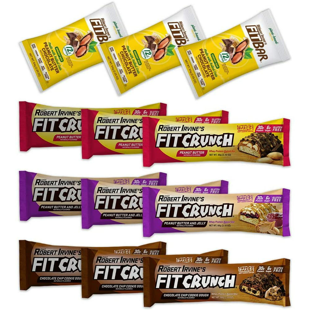 Fit Crunch Protein Bar Variety Pack 30g Protein 12 Ct