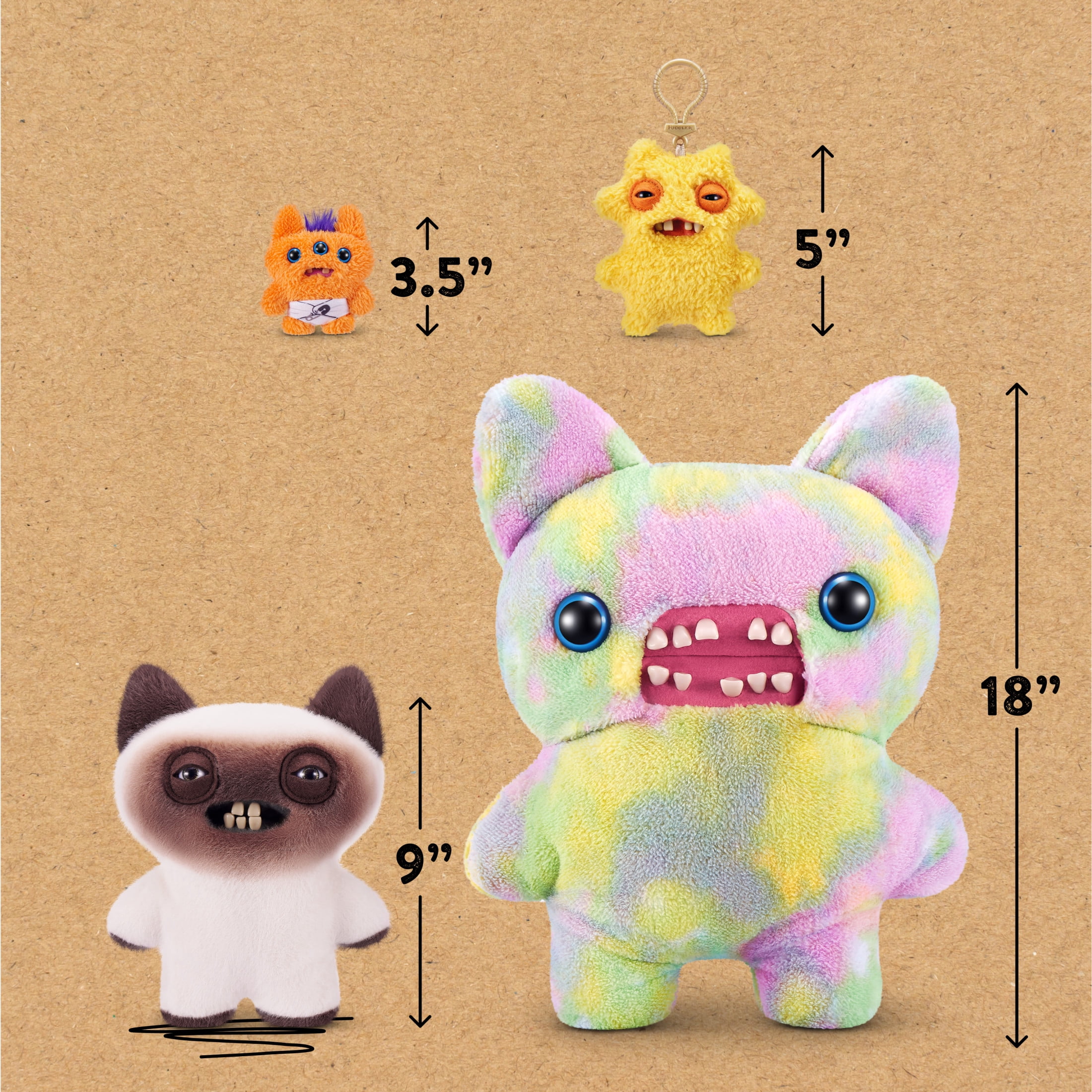 Fuggler Alley Cats 9 inch (Yawper), Funny Ugly Monster Stuffed Animal Toy by ZURU
