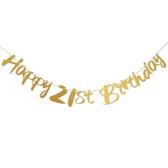 21st Birthday Banner Party Decoration 21 Decoration Birthday Garland Happy Birthday Sign Cheers to 21 Years Old Bday Party Supplies Black