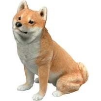 Sandicast "Mid Size" Sitting Fawn Shiba Inu Dog Sculpture