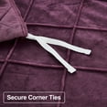 thumbnail image 6 of PHF Super Soft Velvet Duvet Cover Set King Size, 3 Pieces Warm Fluffy Comforter Cover Set, Cozy Flannel Comforter Cover with Pillow Shams, 104"x90", Wine Red (No Insert), 6 of 7