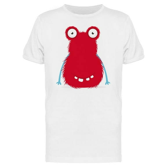 Funny Furry Red Monster Tee Men's -Image by Shutterstock