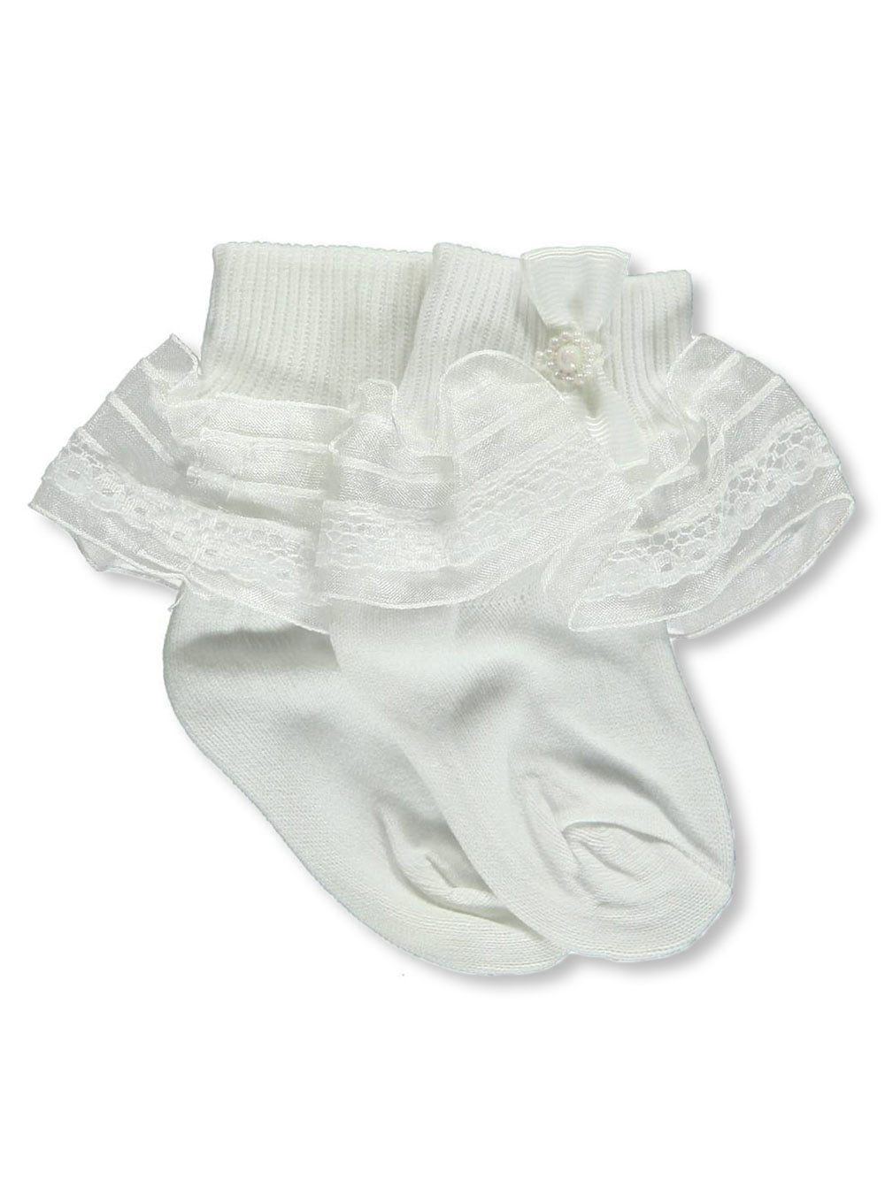 baby girl white ruffle socks