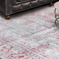 thumbnail image 6 of Oriental Bohemian Power-loomed Indoor Distressed Area Rug, Magenta, 3.6' x 5.6', 6 of 6