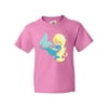Inktastic Cute Mermaid, Little Mermaid, Blonde Hair, Dolphin Youth T-Shirt