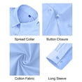 thumbnail image 6 of Up-dating Women's Button Down Shirts Long Sleeve Basic Classic Soft Shirt Collared Dressy Casual Solid Color, 6 of 6
