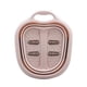thumbnail image 1 of Lavabo de baño para remojo de pies, plegable, portátil, con diseño de rodillos, cubo de masaje de spa para aliviar dolores de pies, color rosa, 1 of 6