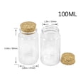 thumbnail image 2 of 100ml Empty Clear Bottle with Cork Stopper Transparency Glass Bottle with Cork for Party a Birthday Present Wedding Decoration 6pcs, 2 of 5