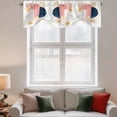 thumbnail image 4 of Watercolor Color Block Tie Up Window Valance Bohemian Art Nordic Tie-up Valance for Kitchen Windows Adjustable Small Curtain Balloon Shades for Kitchen Bathroom Cafe 42x18inch, 4 of 9