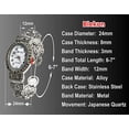 thumbnail image 5 of Blekon Collections Japanese Quartz Antique Designed Silver 24mm Marcasite Bangle Watch, 5 of 5