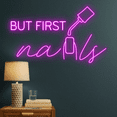 thumbnail image 3 of Glowneon But First Nails Neon Signs, Nail Salon Wall Decor Signboard, 3 of 4