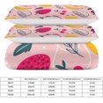 thumbnail image 2 of HAHDAXIA Fruit Pattern Bedding Solid Comforter Set for All Seasons,3 Pieces(1 Comforter+2 Pillowcases),Soft Microfiber Bedding Set Queen(90"x90"), 2 of 7