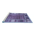 thumbnail image 2 of Ahgly Company Machine Washable Indoor Square Oriental Blue Modern Area Rugs, 5' Square, 2 of 4
