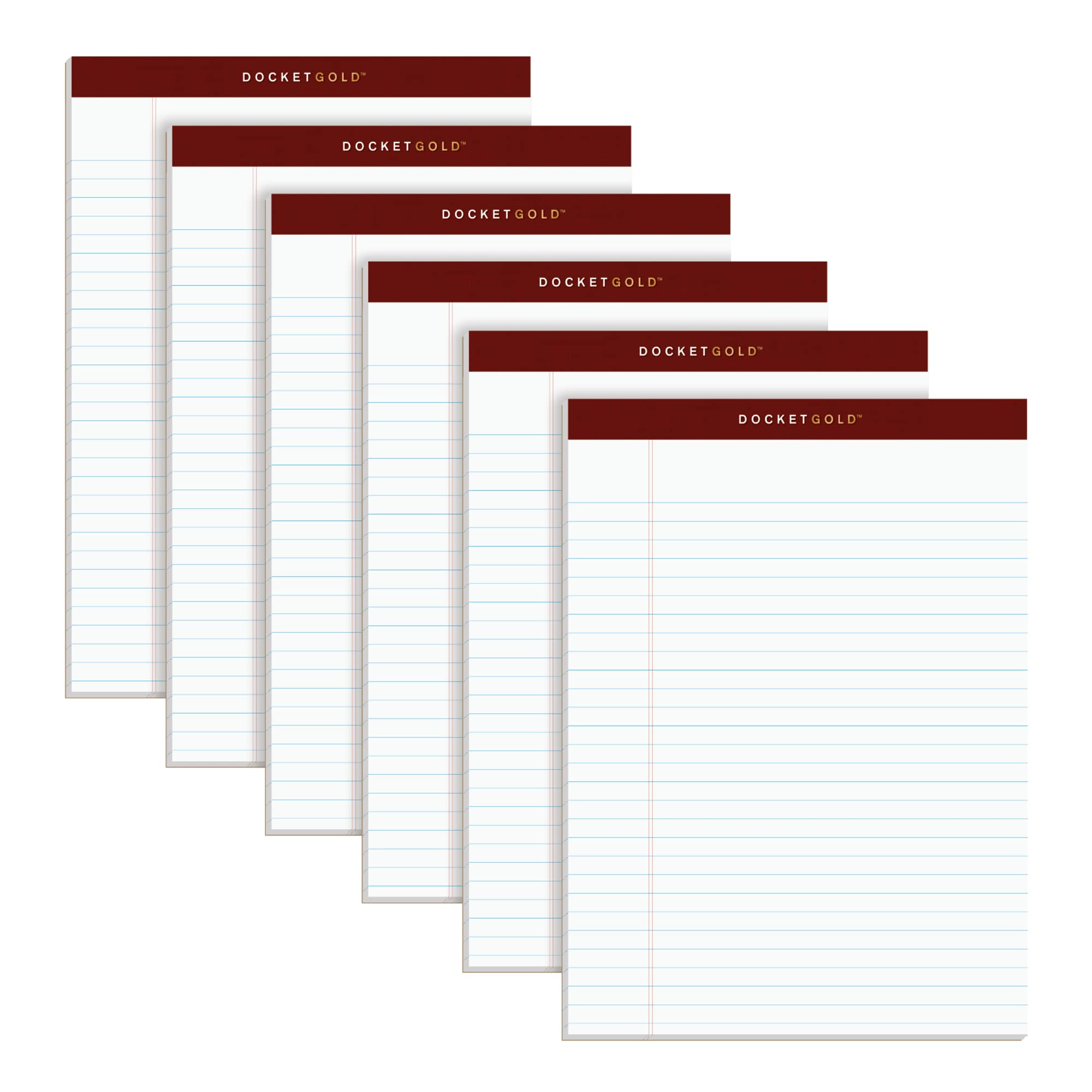 Tops Docket Gold Premium, 85in x 1175in, White, 50 Pages, 6 Count, 6 Pack
