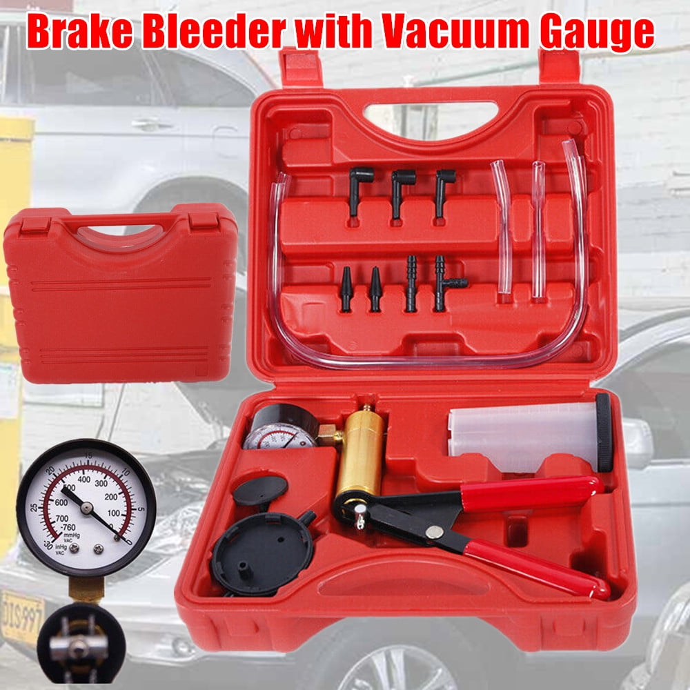 Hand Held Brake Bleeder Tester Set Vacuum Pump Car Motorcycle Bleeding Tool Kit