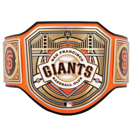 San Francisco Giants Championship Belt Metal Plates Hand-Tooled Leather Strap Adult Size Collectible