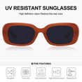 thumbnail image 3 of Gafas de sol retro ovaladas de alta gama europeas y americanas para chicas, hechas de PC, 3 of 5