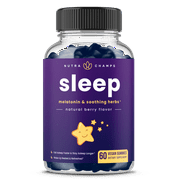 NutraChamps Sleep Gummies for Kids & Adults - Sleep Aid Melatonin Gummy Vitamins - 1.5mg, 3mg, or 6mg Dose - 60 Gummies