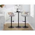 thumbnail image 3 of Elisa Adjustable Bar Stool, Chrome Bar Stools, Bar Chairs, Swivel Bar Stools, Bar Stools Set of 2, Black Bar Stools, Bar Stools for Kitchen Counter (Grey, Whitewashed Wood), 3 of 6