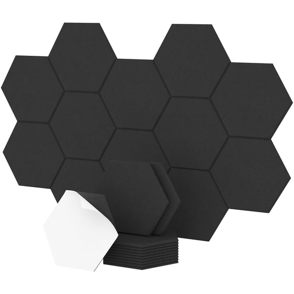 TONOR 12 Pack Sound Proof Panels, Self-adhesive Acoustic Panels, High Density Soundproofing Panels, Acoustic Wall Panels in Home, Office, R