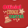 thumbnail image 4 of Inktastic Christmas Official Cookie Taster with Bell and Star Cookie Boys or Girls Baby Bib, 4 of 4