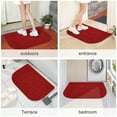thumbnail image 2 of Indoor Doormat, Super Absorbs Mud Mat, Washable Non-Slip Rubber Backing Clean Door Mat for Doorways Inside Dirt Trapper Mats Shoes Scraper, 18*30 Inches Wine Red, 2 of 5