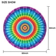 thumbnail image 6 of Colorful Tie Dye Circular Pattern Round Tablecloth 60"x60",Wrinkle Wipeable Table Cloth for Kitchen Dining Room Picnic Patio Party, 6 of 6