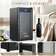 thumbnail image 4 of Seetaras 14/18/28/155/177 Bottle Wine Fridge, Freestanding Compressor Wine Cooler Refrigerator, with 41～64°F TouchScreen Digital Temperature Control, for Home, Office, Hotel, Bar Etc., 4 of 6