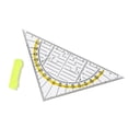 thumbnail image 3 of Multi-function Durable Measuring Drawing Tools Drafting Tools Plastic Transparent Angle Protractor Triangle Ruler Scale Ruler Set Square 01-S, 3 of 8