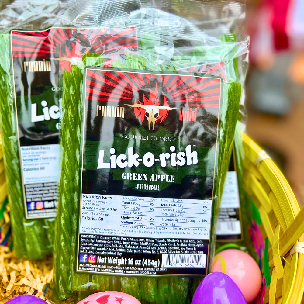 Green Apple Licorice | 3 Pounds Total (Box of 3 bags, 1 pound each)