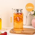 thumbnail image 2 of UniMall Set of 2 Glass Pitcher with Lid, 1200ml Leak Proof,Glass Water Jugs, BPA-Free,Microwave & Dishwasher Safe Pitcher,Sun & Iced Tea, Sangria,Cold Brew Coffee & More, 2 of 13