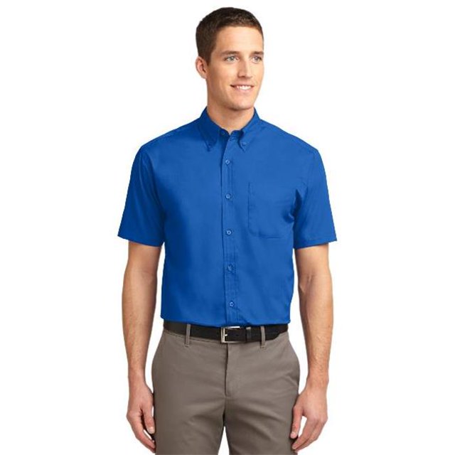 Port Authority &174; Chemise à Manches Courtes Entretien Facile. S508 4TG Bleu Fort