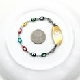 thumbnail image 5 of Epilepsy Awareness Medical Alert Bracelet for Women Girls, Dainty Evil Eye Beads Chain Bracelet Lucky Protection Bracelets Y3925, 5 of 7