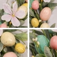 thumbnail image 5 of 18 Inch Easter Wreaths for Front Door, Pastel Egg Wreath with Magnolia and Lamb's Ear Leaves, Small Floral Wall Wreath for Indoor Decor Spring Easter Table Centerpiece Decorations, 5 of 7