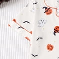 thumbnail image 6 of Elegyee Toddler Girls Halloween Cute Short Sleeved Top Shorts Pajamas, 2-Piece, White, Size 3-4, 6 of 8