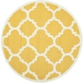 thumbnail image 2 of SAFAVIEH Cambridge Justine Geometric Quatrefoil Wool Area Rug, Gold/Ivory, 4' x 4' Square, 2 of 10