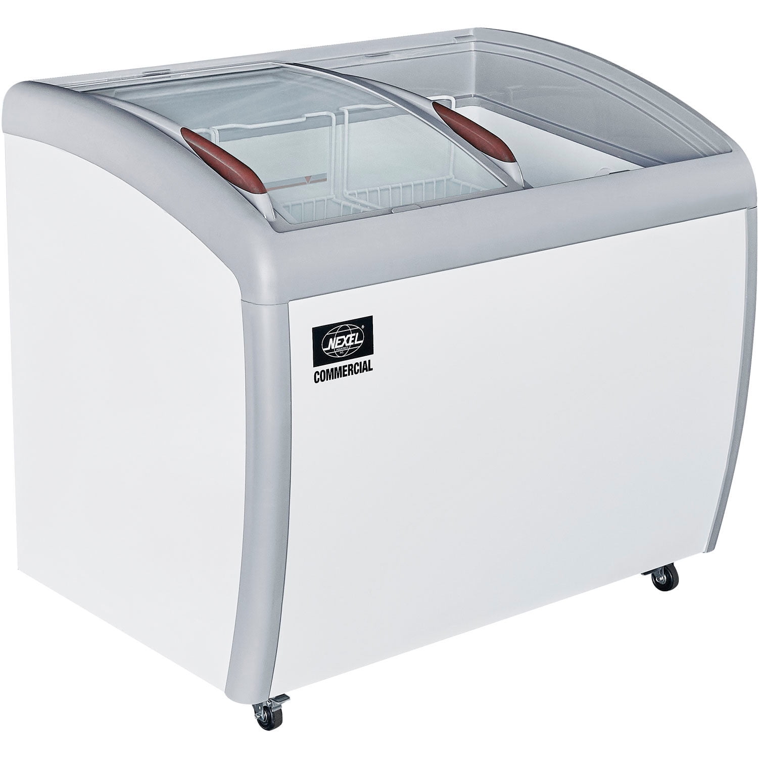 Nexel Ice Cream Freezer, Curved Glass Lid, 39"W