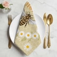 thumbnail image 2 of Bees Cloth Napkins, Daisy Flowers Spring Summer Honey Floral Leaf Plant Washable and Reusable Dinner Napkins Set of 8, Table Napkin for Kitchen Party Birthday Wedding Hotel Housewarming 20"x20", 2 of 9