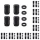 thumbnail image 1 of Scienceny Paquete de 4 tapones antipolvo para neumáticos de coche, cubierta protectora extraíble para motocicleta con cojín negro Negro 10piezas Scienceny CBP449090, 1 of 4