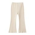 thumbnail image 5 of Gubotare Leggings for Girls Girls Dressy Bell Bottom School Uniform Pants (White,Size 12-18 Months), 5 of 6