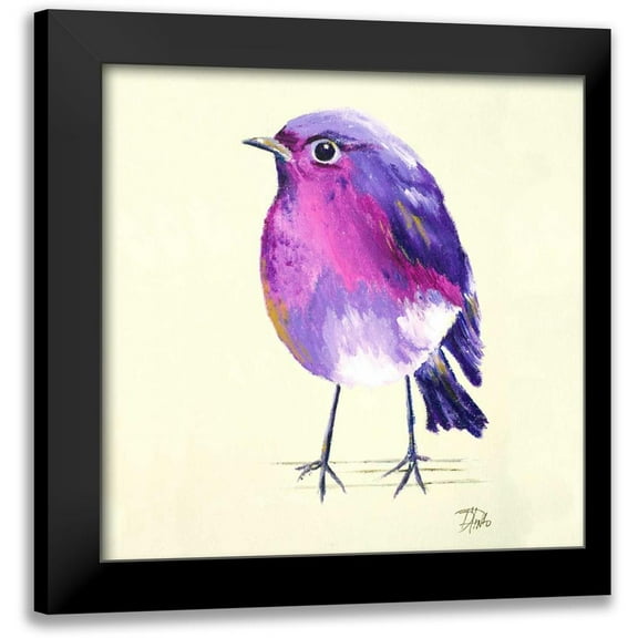 Pinto, Patricia 12x12 Black Modern Framed Museum Art Print Titled - Purple Bird II