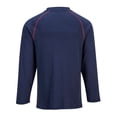 thumbnail image 2 of Portewst FR01 Mens Bizflame Flame Resistant Crew Neck Work Sweatshirt Navy, 3X-Large, 2 of 2