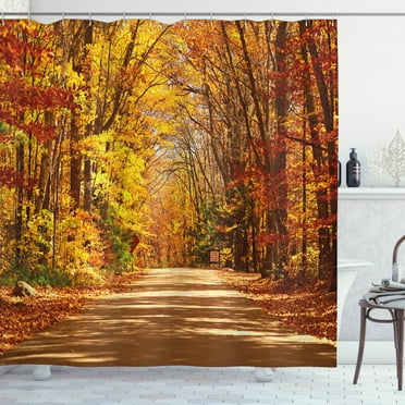 Ambesonne Orange Polyester Shower Curtain, 69" x 70"